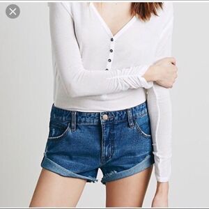 Free People Irreplaceable Distressed Cutoff Shorts